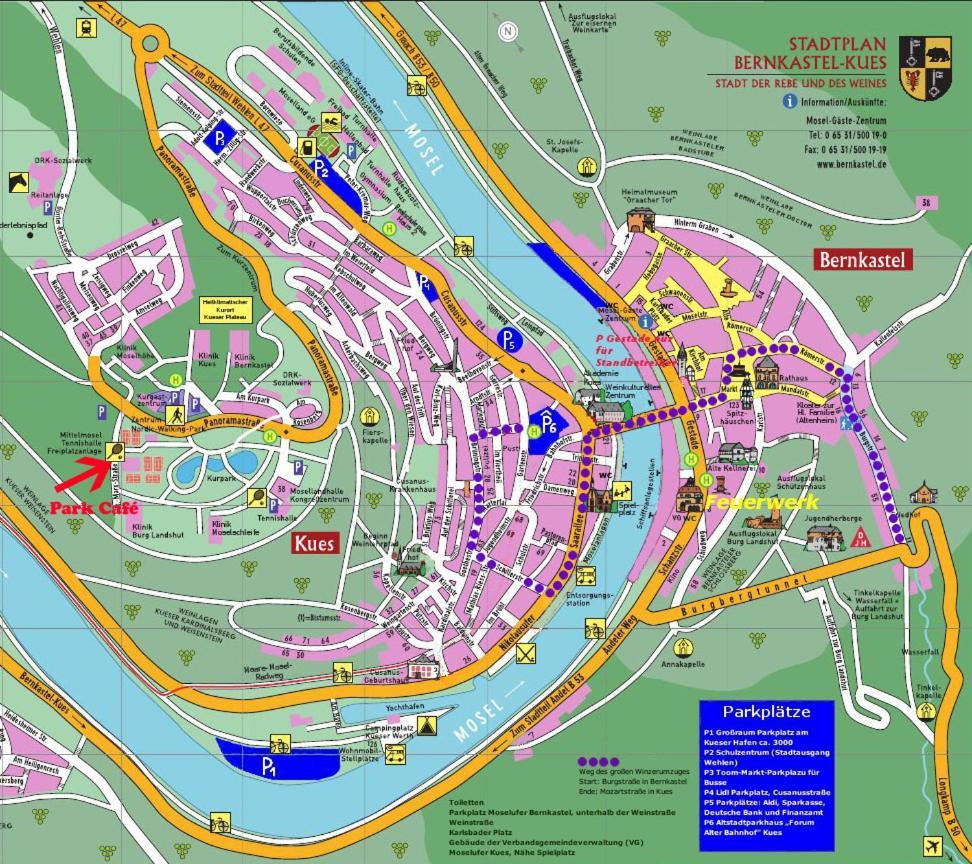 Ferienwohnungen Park Cafe Am Kurpark Бернкастел-Кюс Екстериор снимка